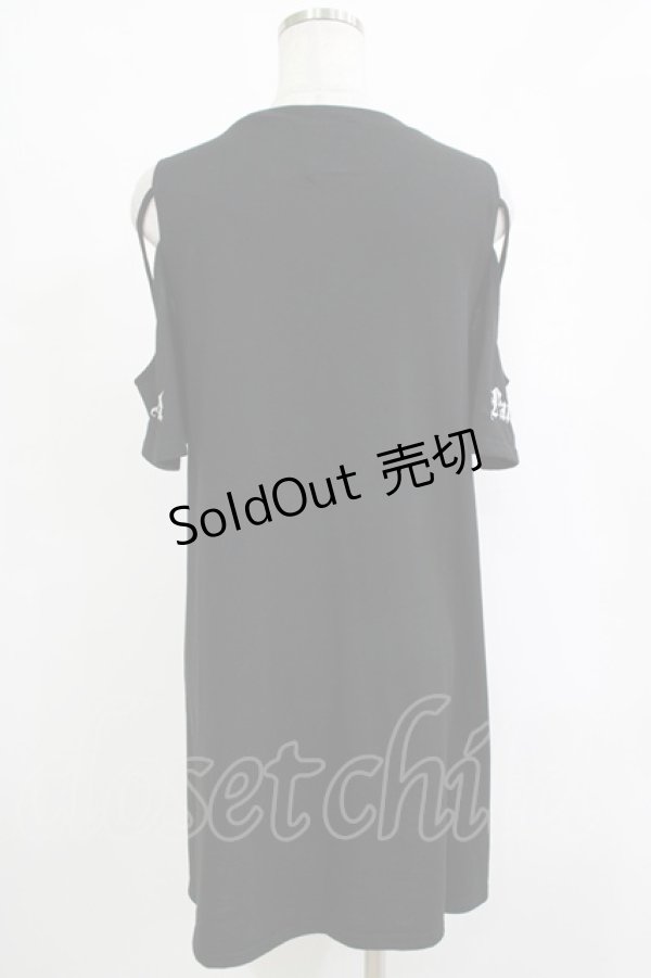 画像3: 【SALE】LISTEN FLAVOR / 黒薔薇の堕天使オープンショルダーレースアップワンピース  ブラック H-25-11-07-039-PU-TO-KB-ZT455 (3)