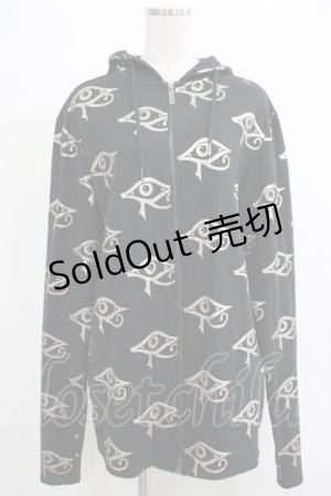 画像: KILL STAR / 総柄ZIPパーカー XL ブラック×ゴールド H-25-11-07-041-SL-TO-KB-ZH