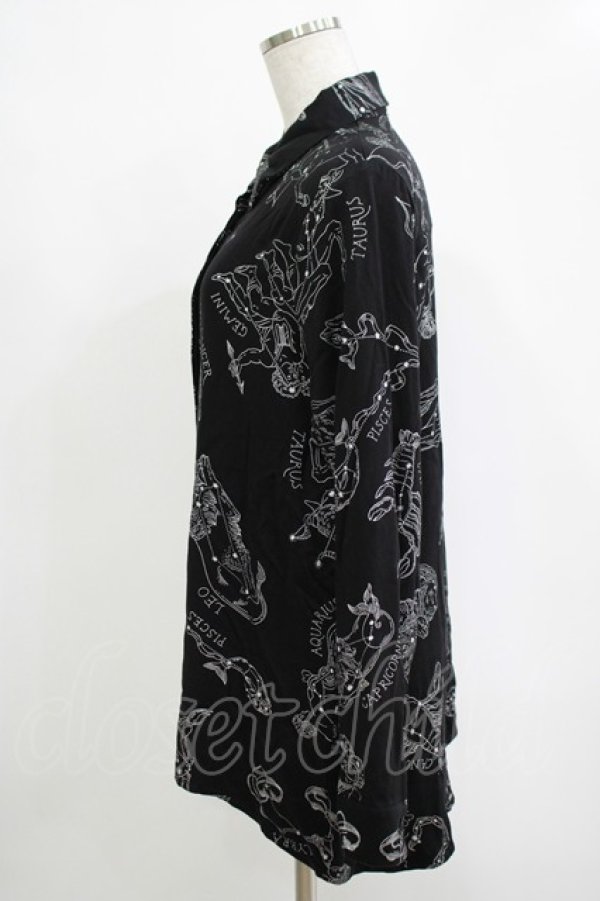 画像2: DISTURBIA / 総柄シャツ UK8 ブラック H-25-11-07-043-PU-BL-KB-ZH (2)