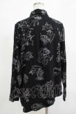 画像3: DISTURBIA / 総柄シャツ UK8 ブラック H-25-11-07-043-PU-BL-KB-ZH (3)