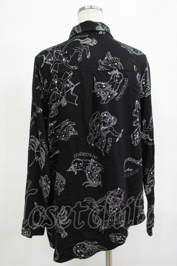 画像3: DISTURBIA / 総柄シャツ UK8 ブラック H-25-11-07-043-PU-BL-KB-ZH (3)