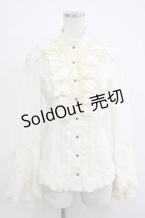 画像: Ozz Croce / レースフリルブラウス  アイボリー H-25-11-07-046-OO-BL-KB-ZH
