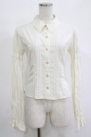 画像: ATELIER PIERROT / ピンタックブラウス  アイボリー H-25-11-07-048-EL-BL-KB-ZH