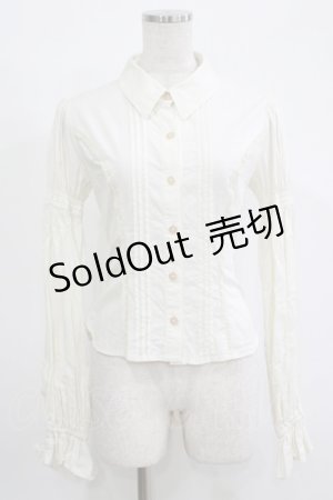 画像: ATELIER PIERROT / ピンタックブラウス  アイボリー H-25-11-07-048-EL-BL-KB-ZH