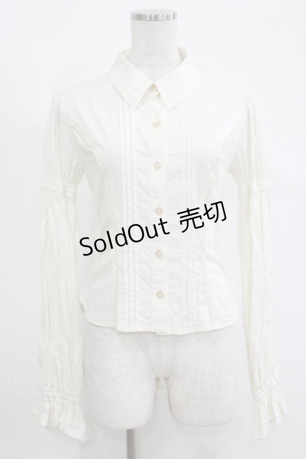 画像1: ATELIER PIERROT / ピンタックブラウス  アイボリー H-25-11-07-048-EL-BL-KB-ZH (1)