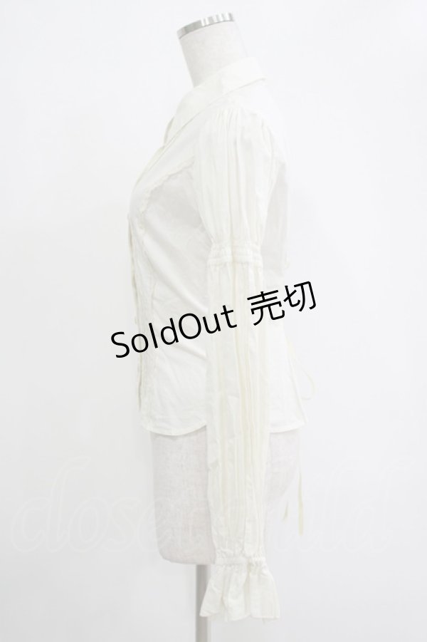 画像2: ATELIER PIERROT / ピンタックブラウス  アイボリー H-25-11-07-048-EL-BL-KB-ZH (2)