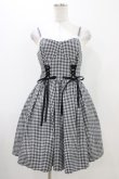 画像1: Ank Rouge / ギンガムスピンドルキャミワンピース M ブラック H-25-11-07-1035-CA-OP-NS-ZH (1)