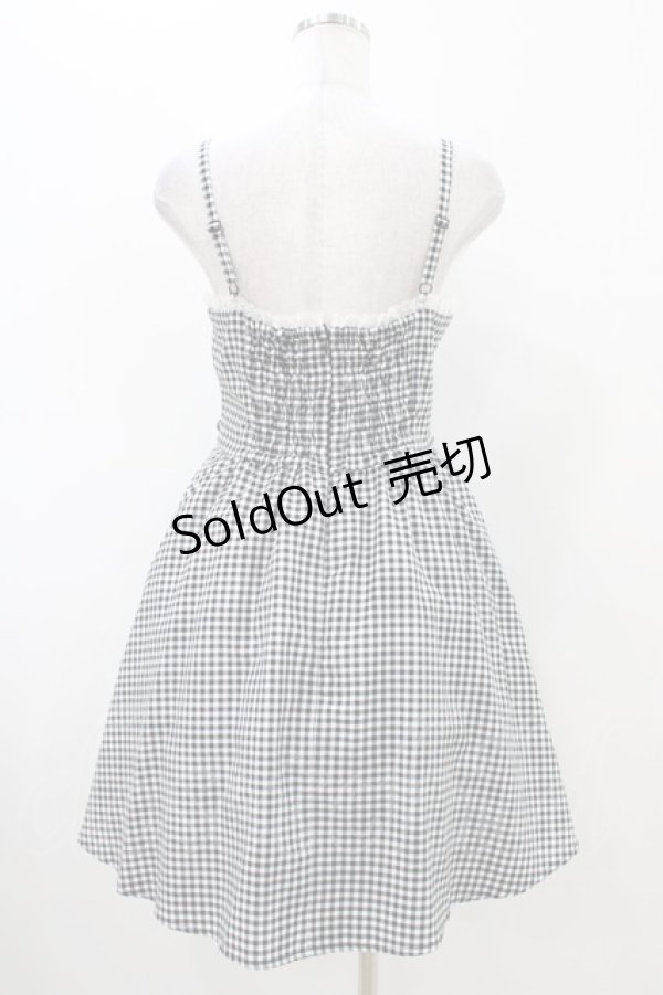 画像2: Ank Rouge / ギンガムスピンドルキャミワンピース M ブラック H-25-11-07-1035-CA-OP-NS-ZH (2)
