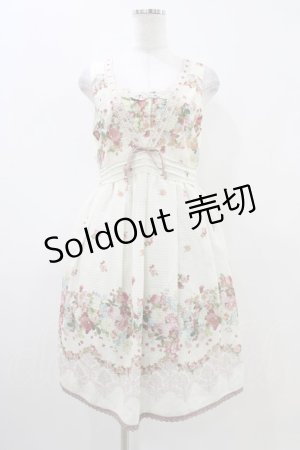 画像: axes femme / シアーチェック花柄ワンピース M 生成り H-25-11-07-1037-AX-OP-NS-ZH