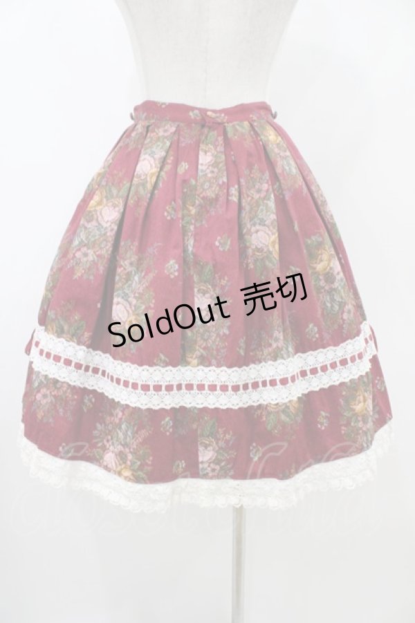 画像2: BABY,THE STARS SHINE BRIGHT / ローズゴブランプリントスカート Free エンジ H-25-11-07-1038-BA-SK-NS-ZH (2)