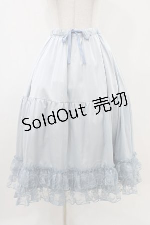 画像: axes femme Kawaii / レースフリルペチスカート M サックス H-25-11-07-1040-AX-SK-NS-ZH