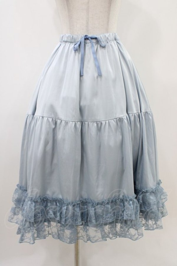 画像1: axes femme kawaii / レースフリルペチスカート M サックス H-25-11-07-1040-AX-SK-NS-ZH (1)