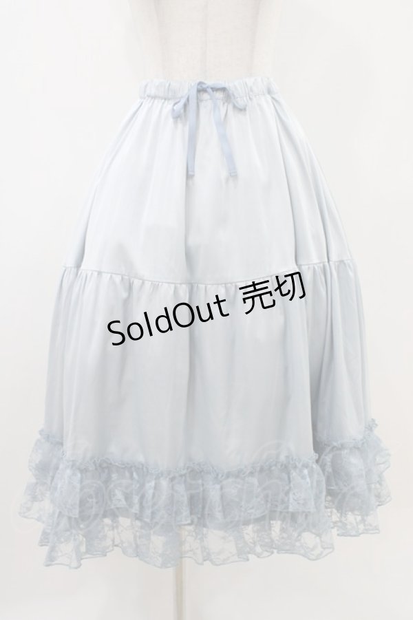画像1: axes femme Kawaii / レースフリルペチスカート M サックス H-25-11-07-1040-AX-SK-NS-ZH (1)