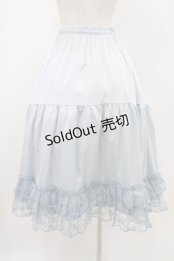 画像2: axes femme Kawaii / レースフリルペチスカート M サックス H-25-11-07-1040-AX-SK-NS-ZH (2)