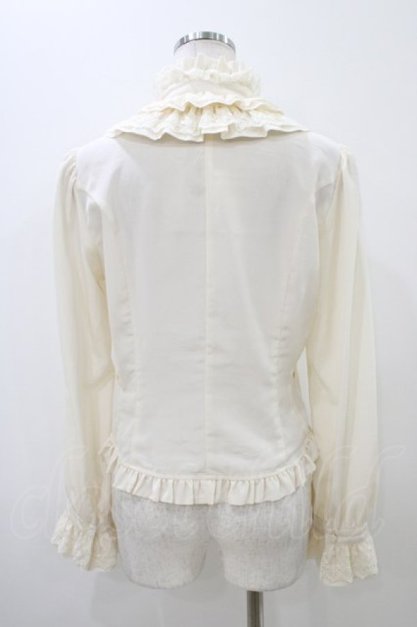 画像2: Innocent World / ハート釦スタンドカラーブラウス M 生成り H-25-11-07-1043-IW-BL-NS-ZH (2)