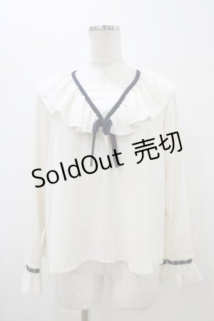 画像: Fi.n.t / パイピングリボンラッフルカラーブラウス Free OFFWHITE H-25-11-07-1048-CA-BL-NS-ZH