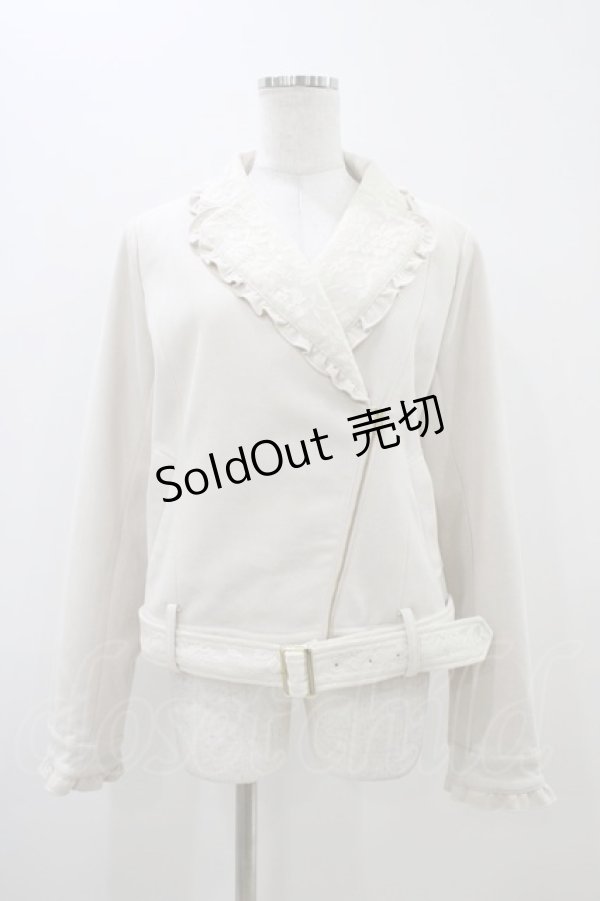 画像1: axes femme POETIQUE / スエードフリルライダースJK M ベージュ H-25-11-07-1050-AX-JA-NS-ZH (1)