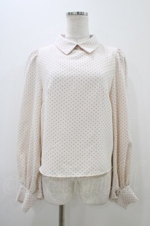 画像: An MILLE / ドットブラウス Free ピンク H-25-11-07-1051-EL-BL-NS-ZH