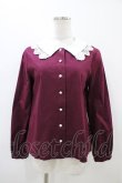 画像1: mayla classic / Laprinp girls' schoolレース襟ブラウス Free ボルドー H-25-11-07-1054-0-BL-NS-ZH (1)