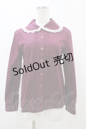 画像: mayla classic / Laprinp girls' schoolピンタックブラウス Free ボルドー H-25-11-07-1055-0-BL-NS-ZH