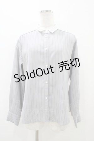 画像: an another angelus / 角衿シャツブラウス Free GRAY×WHITE H-25-11-07-1057-CA-BL-NS-ZH