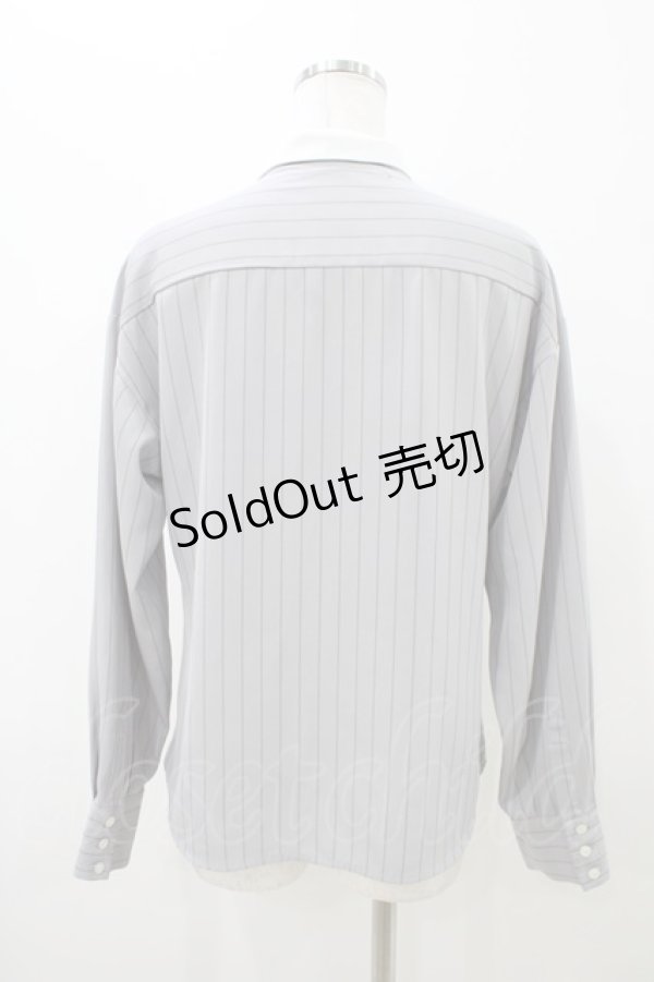 an another angelus / 角衿シャツブラウス Free GRAY×WHITE H-25-11-07