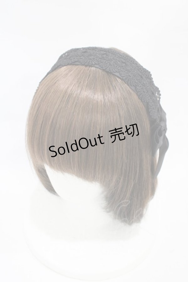 画像1: m petit by misako / TT*AMレースカチューシャ  ブラック H-25-11-07-1011-LO-AC-NS-ZH (1)