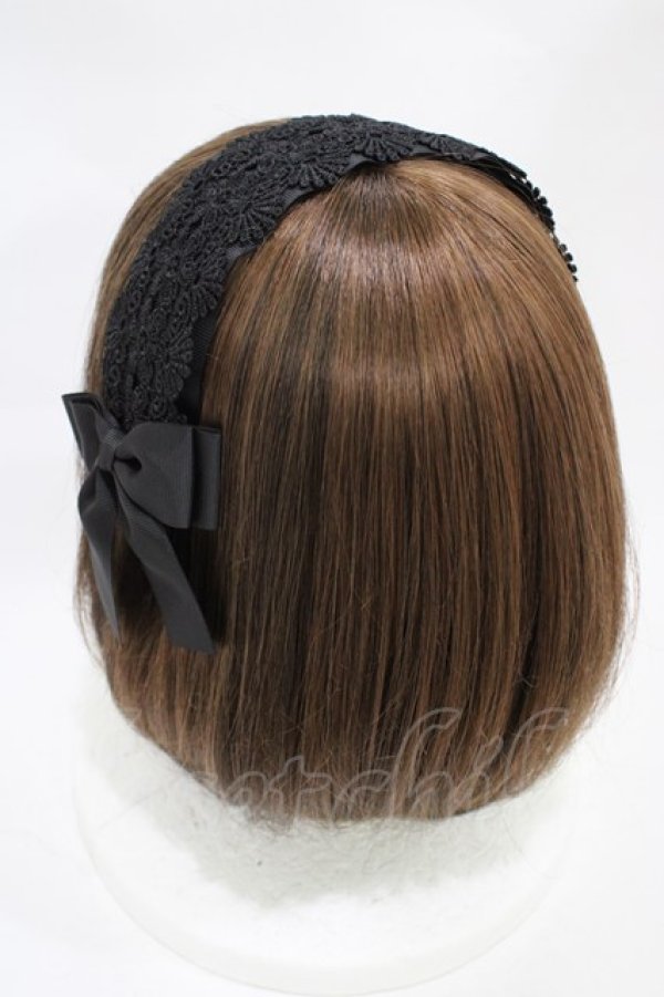 画像2: m petit by misako / TT*AMレースカチューシャ  ブラック H-25-11-07-1011-LO-AC-NS-ZH (2)