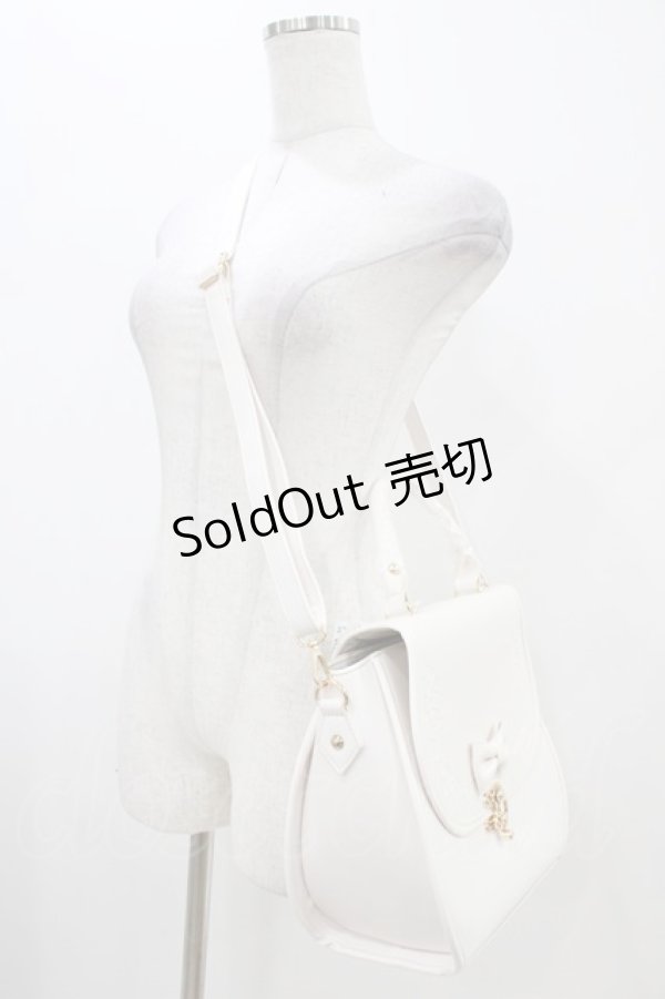 画像2: axes femme POETIQUE / クラシカル型押しバッグ  生成り H-25-11-07-1014-AX-BG-NS-ZH (2)