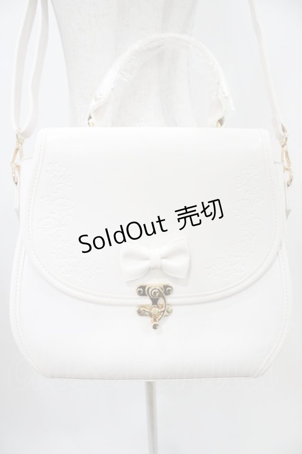 画像3: axes femme POETIQUE / クラシカル型押しバッグ  生成り H-25-11-07-1014-AX-BG-NS-ZH (3)