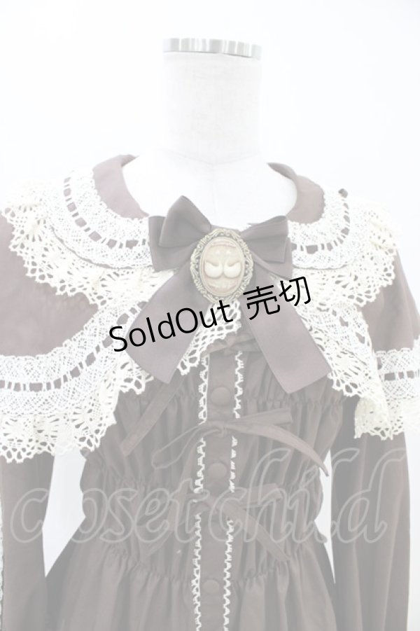 画像4: metamorphose / 木漏れ日のトロイメライ ケープ付き長袖ブラウス Free ブラウン H-25-11-07-1017-ME-BL-NS-ZH (4)