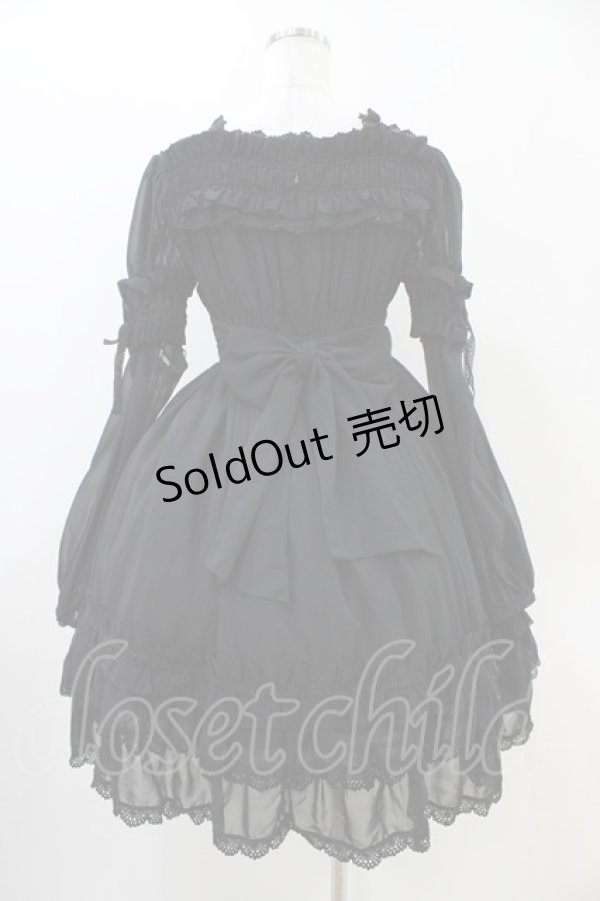 画像2: BABY,THE STARS SHINE BRIGHT / トリアノンシフォンワンピース Free ブラック H-25-11-07-1020-BA-OP-NS-ZH (2)