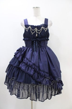 画像: ALICE and the PIRATES / ギャザーシフォンジャンパースカート Free ネイビー H-25-11-07-1021-PA-OP-NS-ZH