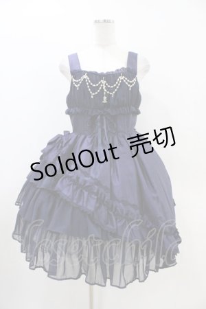 画像: ALICE and the PIRATES / ギャザーシフォンジャンパースカート Free ネイビー H-25-11-07-1021-PA-OP-NS-ZH