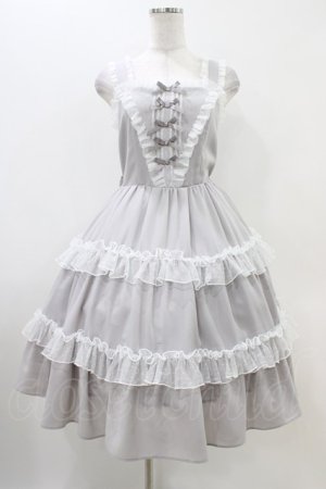 画像: axes femme kawaii / プチリボンジャンパースカート M グレー H-25-11-07-1022-AX-OP-NS-ZH