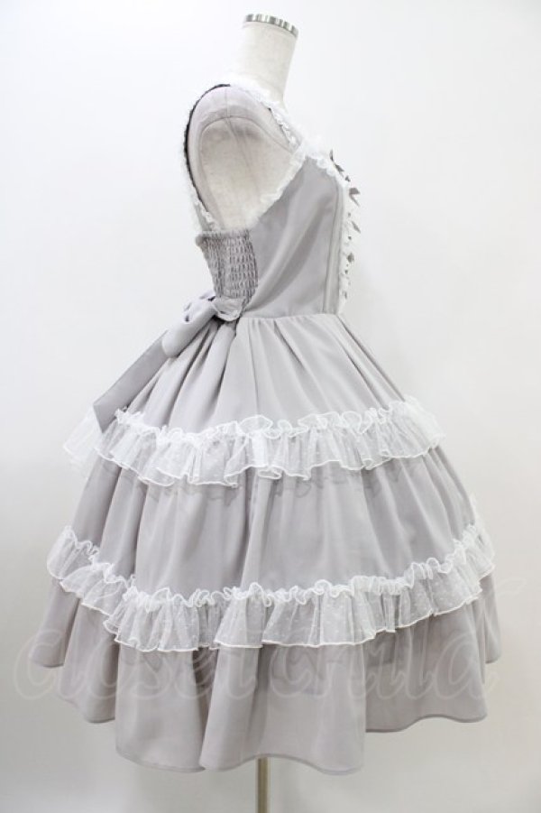 画像3: axes femme kawaii / プチリボンジャンパースカート M グレー H-25-11-07-1022-AX-OP-NS-ZH (3)