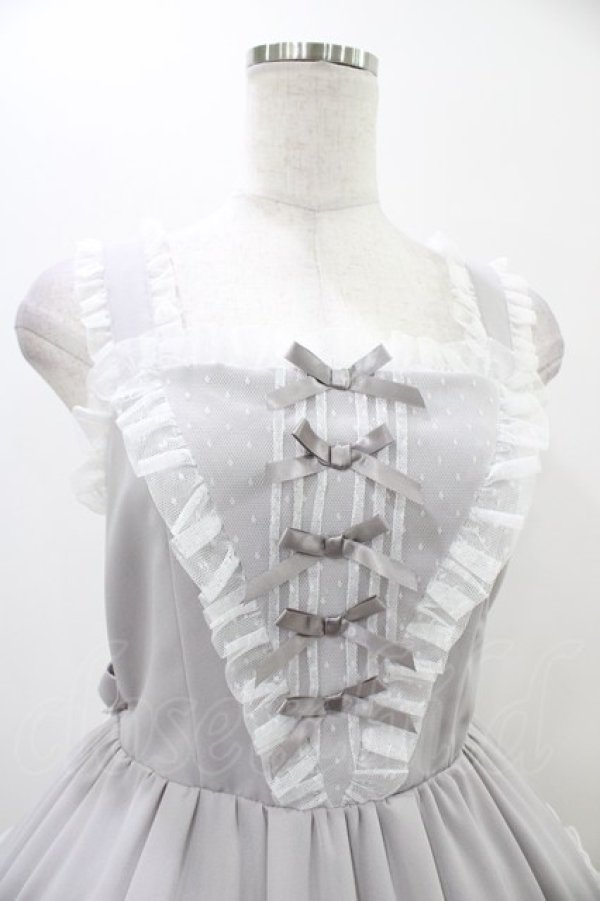 画像4: axes femme kawaii / プチリボンジャンパースカート M グレー H-25-11-07-1022-AX-OP-NS-ZH (4)