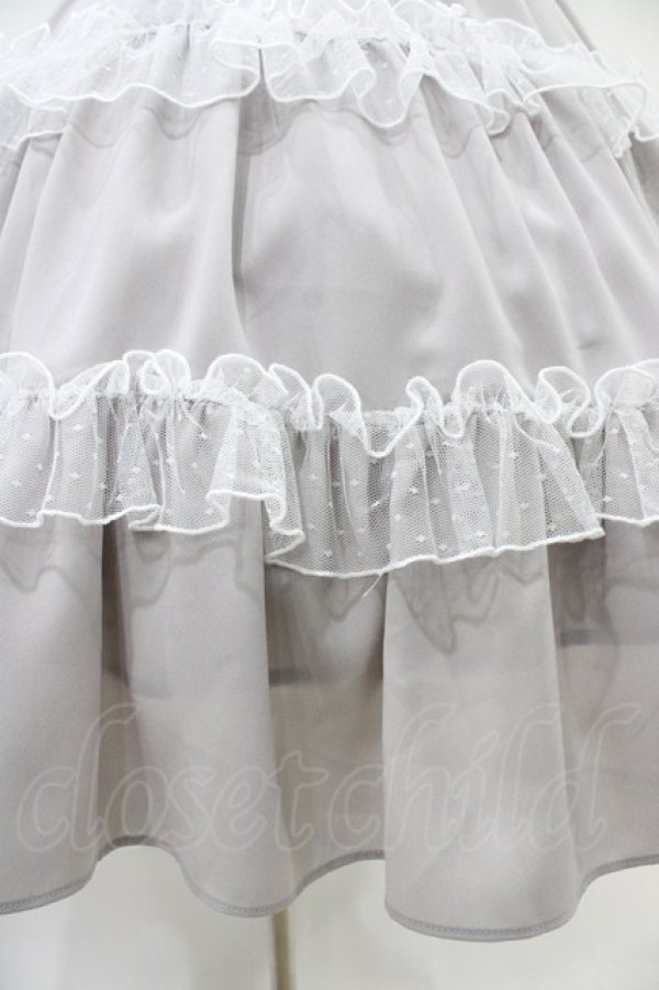 画像5: axes femme kawaii / プチリボンジャンパースカート M グレー H-25-11-07-1022-AX-OP-NS-ZH (5)