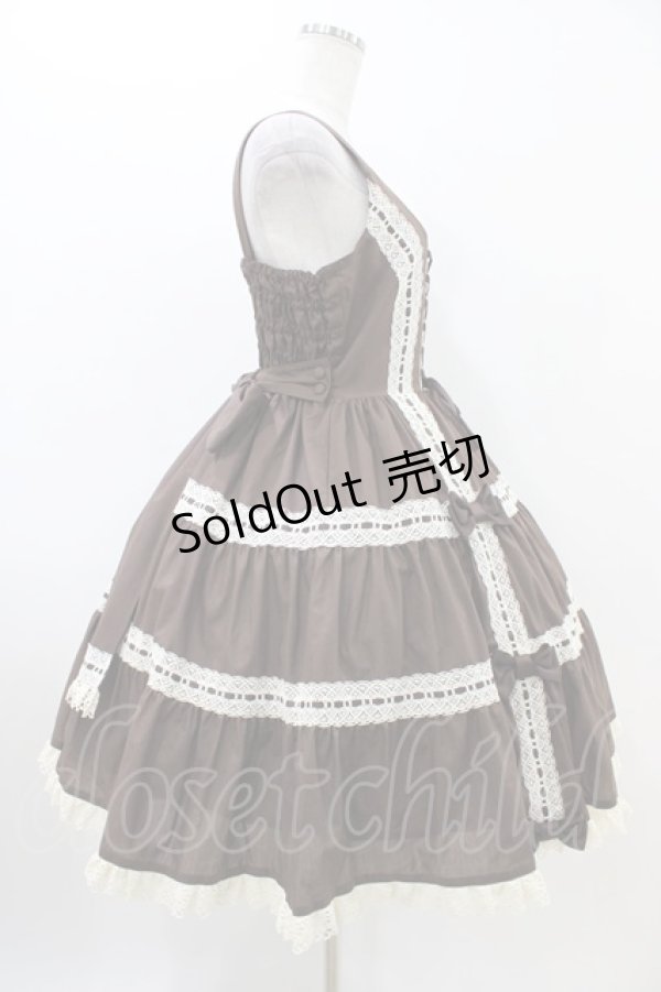 画像3: metamorphose / 木漏れ日のトロイメライ ティアードジャンパースカート サイズ1 ブラウン H-25-11-07-1023-ME-OP-NS-ZH (3)