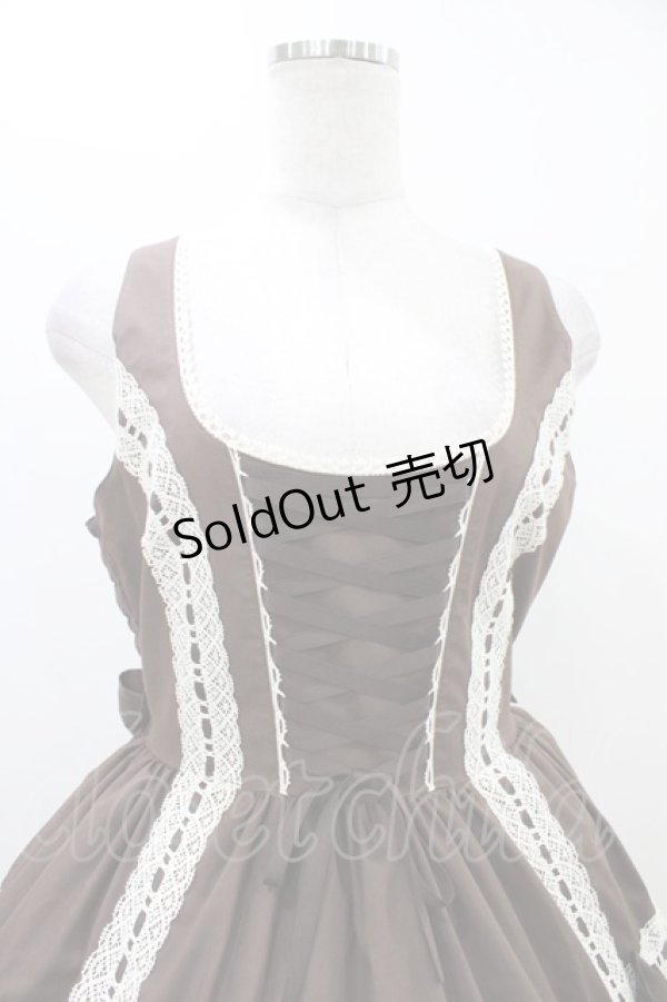 画像4: metamorphose / 木漏れ日のトロイメライ ティアードジャンパースカート サイズ1 ブラウン H-25-11-07-1023-ME-OP-NS-ZH (4)