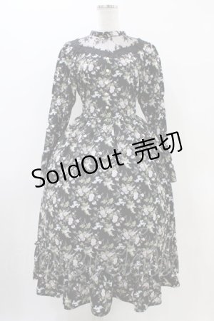 画像: Kurumi Collaboration / KRハナジゴスリーブワンピース M ブラック H-25-11-07-1024-0-OP-NS-ZH