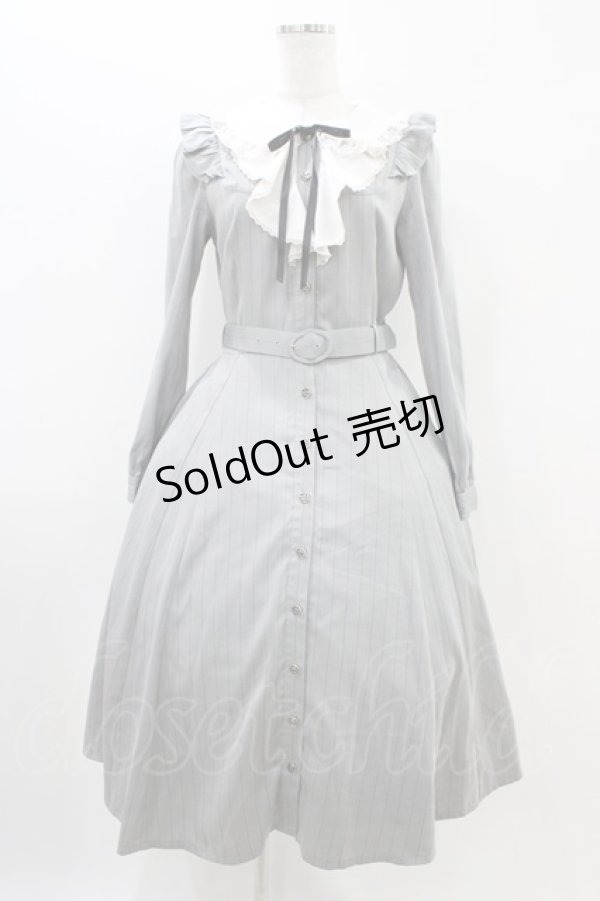 画像1: Secret Honey / ヨークフリルラッフル付ワンピース Free グレー H-25-11-07-1025-CA-OP-NS-ZH (1)