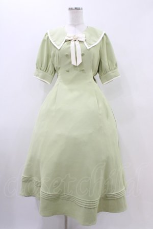 画像: Amavel / Twinkle Famme パイピングワンピース Free ミントグリーン H-25-11-07-1027-CA-OP-NS-ZH