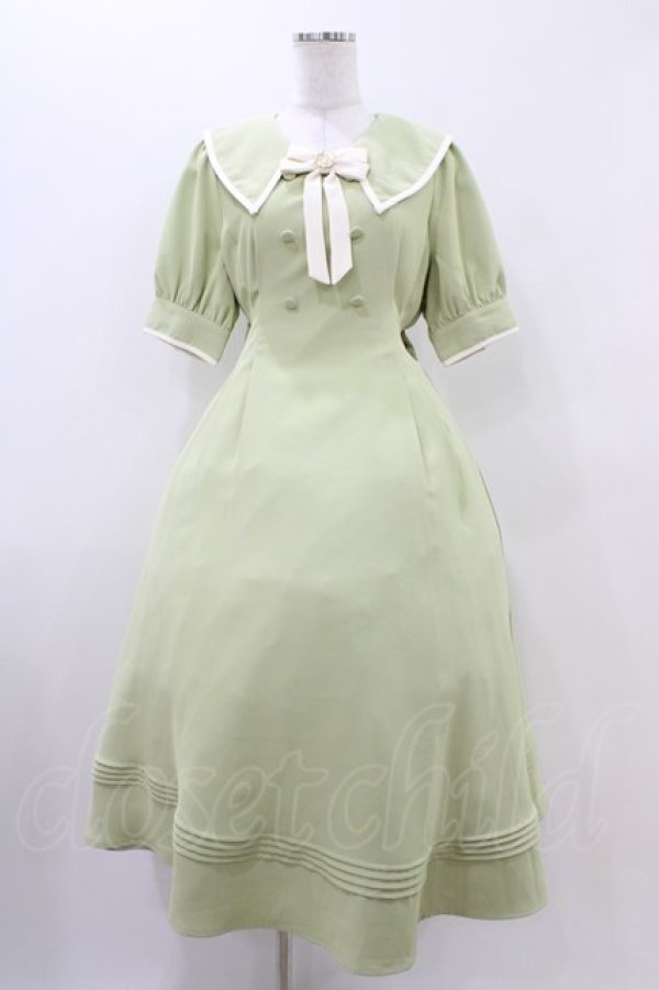 画像1: Amavel / Twinkle Famme パイピングワンピース Free ミントグリーン H-25-11-07-1027-CA-OP-NS-ZH (1)