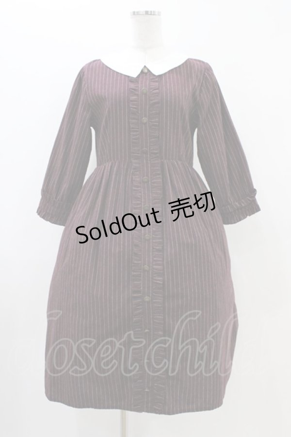 画像1: mayla classic / Laprinp girls' schoolレジメンタルワンピース Free ボルドー H-25-11-07-1030-0-OP-NS-ZH (1)