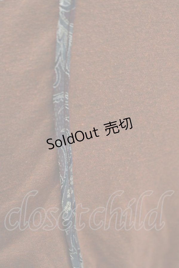 画像4: Ozz oneste / ジャガードパイピングプルパーカー  茶 H-25-11-07-054-OO-TO-KB-ZH (4)