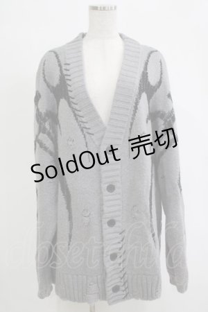 画像: REFLEM / トライバルニットカーディガン  グレー H-25-11-07-057-PU-TO-KB-ZH