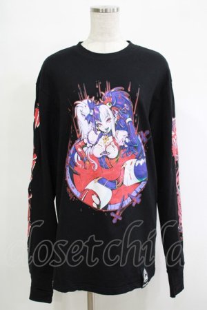 画像: invasion club / SUSU＆ドラキュリタLONG TEE＆PIN  ブラック H-25-11-07-064-PU-TO-KB-ZH