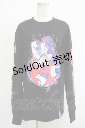 画像: invasion club / SUSU＆ドラキュリタLONG TEE＆PIN  ブラック H-25-11-07-064-PU-TO-KB-ZH