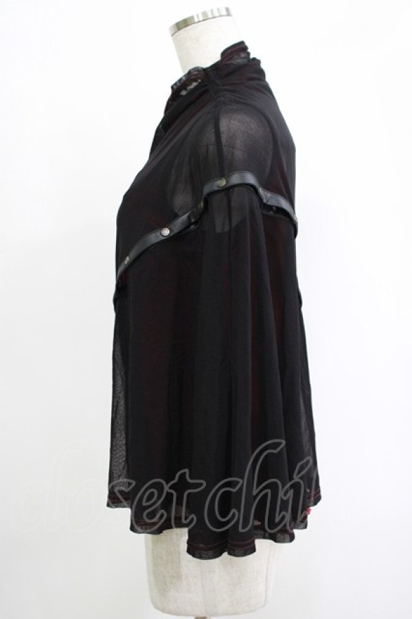 画像2: Ozz Croce / レイヤード風ノースリーブトップス  赤×黒 H-25-11-07-066-OO-TO-KB-ZH (2)